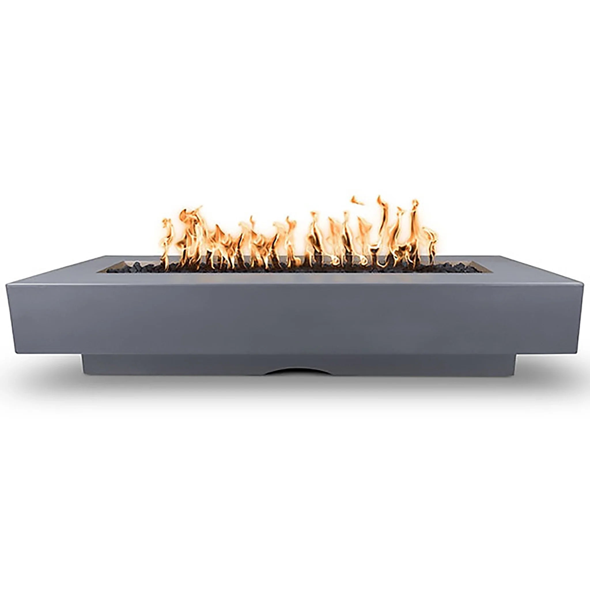 The Outdoor Plus 96" Del Mar Gray Propane Gas Electronic Ignition Fire Pit | OPT-DEL9628EKIT-GRY-LP