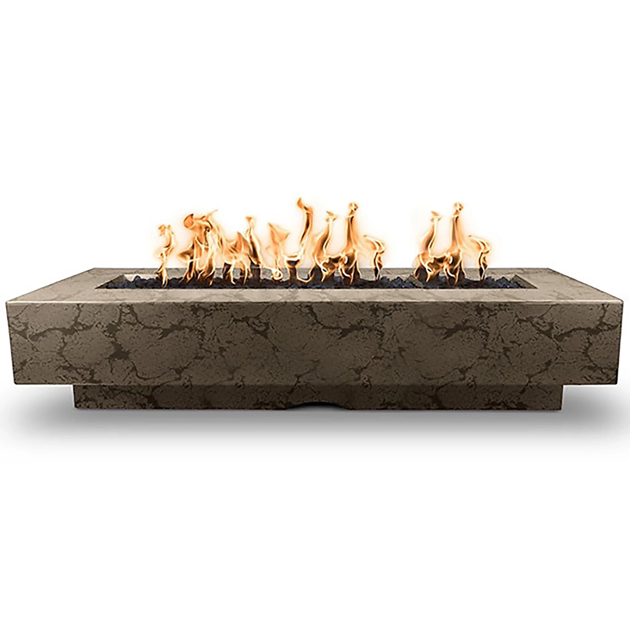 The Outdoor Plus 96" Del Mar Moss Stone Propane Gas Match Lit Fire Pit | OPT-DEL9628-RMS-LP