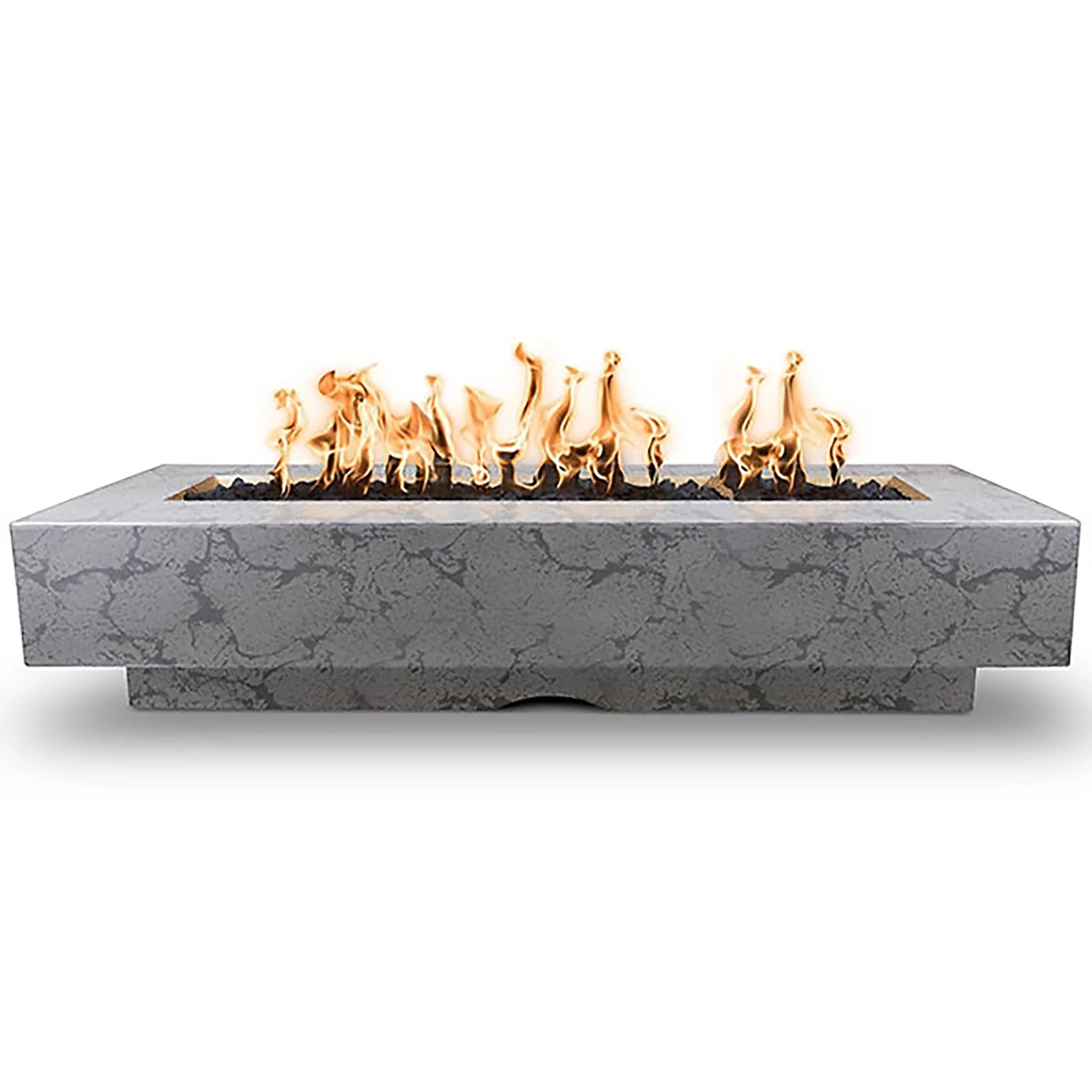 The Outdoor Plus 96" Del Mar Rustic Gray Propane Gas Match Lit Fire Pit | OPT-DEL9628-RGR-LP
